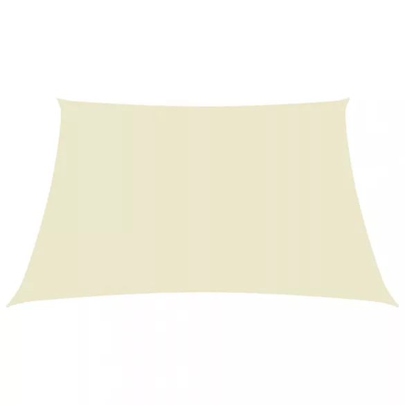 krémszínű négyzet alakú oxford-szövet napvitorla 4 x 4 m