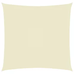   krémszínű négyzet alakú oxford-szövet napvitorla 4,5x4,5 m