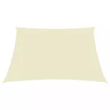 krémszínű négyzet alakú oxford-szövet napvitorla 5 x 5 m