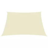 krémszínű téglalap alakú oxford-szövet napvitorla 2 x 2,5 m
