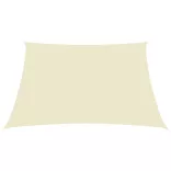 krémszínű téglalap alakú oxford-szövet napvitorla 2 x 3 m