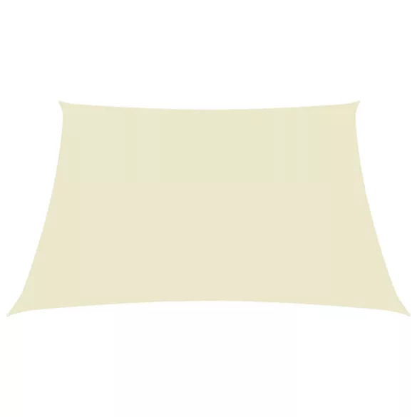 krémszínű téglalap alakú oxford-szövet napvitorla 2 x 3,5 m