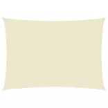 krémszínű téglalap alakú oxford-szövet napvitorla 2 x 4,5 m
