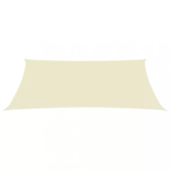 krémszínű téglalap alakú oxford-szövet napvitorla 2 x 4,5 m