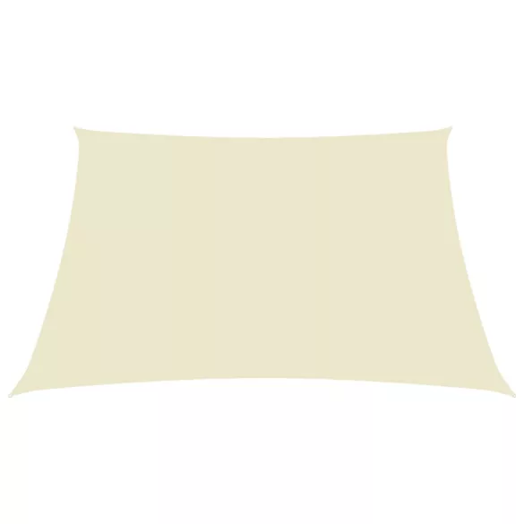 krémszínű téglalap alakú oxford-szövet napvitorla 2,5 x 3 m