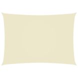 krémszínű téglalap alakú oxford-szövet napvitorla 2,5x4,5 m