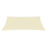 krémszínű téglalap alakú oxford-szövet napvitorla 2,5x4,5 m