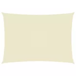 krémszínű téglalap alakú oxford-szövet napvitorla 3 x 4,5 m