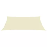 krémszínű téglalap alakú oxford-szövet napvitorla 3 x 4,5 m