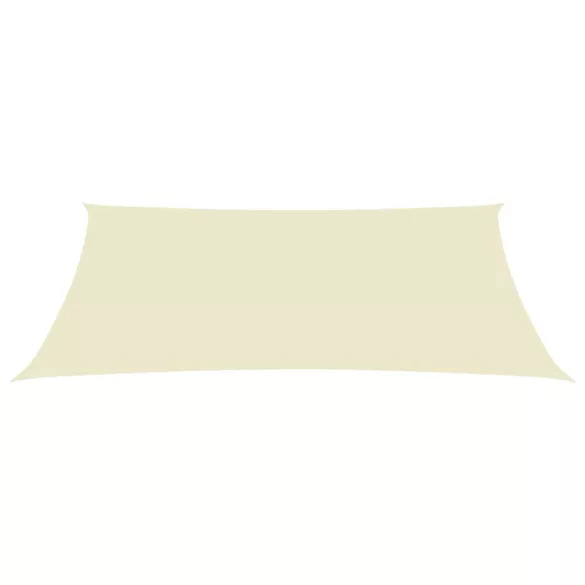 krémszínű téglalap alakú oxford-szövet napvitorla 3 x 4,5 m