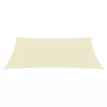 krémszínű téglalap alakú oxford-szövet napvitorla 3 x 5 m