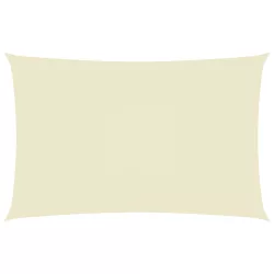   krémszínű téglalap alakú oxford-szövet napvitorla 3 x 6 m