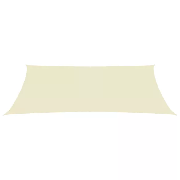 krémszínű téglalap alakú oxford-szövet napvitorla 3 x 6 m