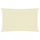 krémszínű téglalap alakú oxford-szövet napvitorla 4 x 7 m
