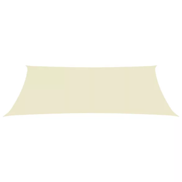 krémszínű téglalap alakú oxford-szövet napvitorla 4 x 7 m