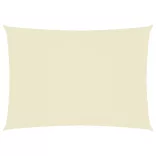 krémszínű téglalap alakú oxford-szövet napvitorla 5 x 7 m