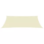 krémszínű téglalap alakú oxford-szövet napvitorla 5 x 8 m