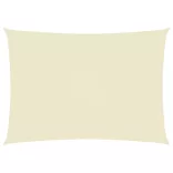krémszínű téglalap alakú oxford-szövet napvitorla 6 x 8 m