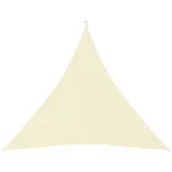 krémszínű háromszögű oxford-szövet napvitorla 4 x 4 x 4 m