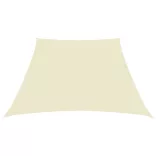 krémszínű trapéz alakú oxford-szövet napvitorla 2/4 x 3 m