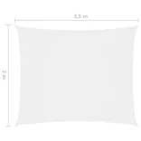 fehér téglalap alakú oxford-szövet napvitorla 2 x 3,5 m