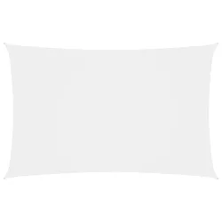 fehér téglalap alakú oxford-szövet napvitorla 2,5 x 5 m