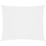 fehér téglalap alakú oxford-szövet napvitorla 4 x 5 m