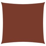 terrakotta négyzet alakú oxford-szövet napvitorla 2,5 x 2,5 m