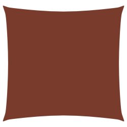 terrakotta négyzet alakú oxford-szövet napvitorla 5 x 5 m