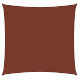 terrakotta négyzet alakú oxford-szövet napvitorla 6 x 6 m