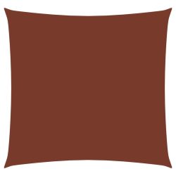 terrakotta négyzet alakú oxford-szövet napvitorla 6 x 6 m