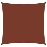 terrakotta négyzet alakú oxford-szövet napvitorla 7 x 7 m