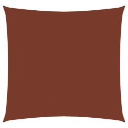 terrakotta négyzet alakú oxford-szövet napvitorla 7 x 7 m