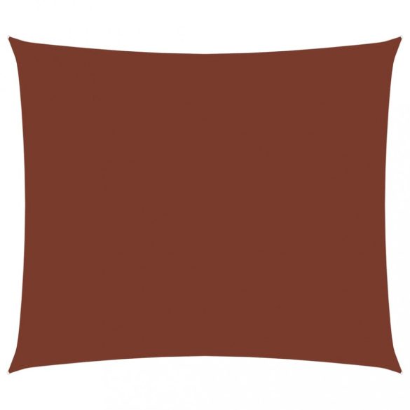 terrakotta téglalap alakú oxford-szövet napvitorla 3,5 x 4,5 m