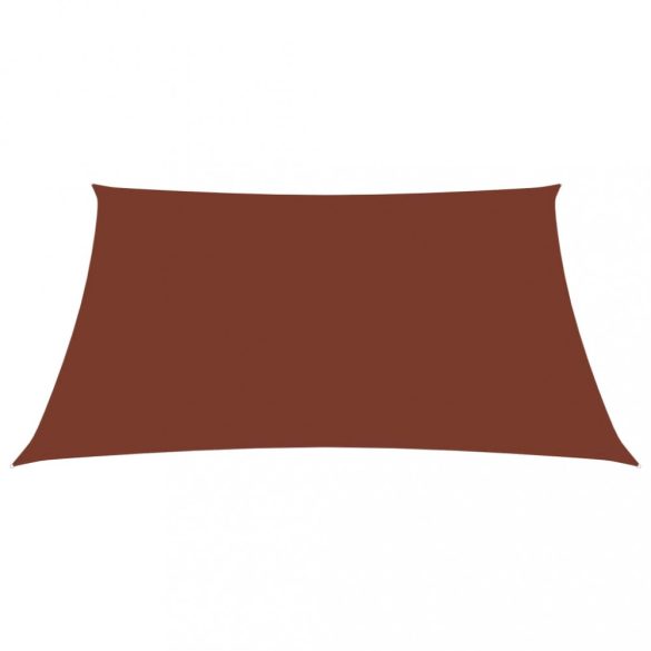 terrakotta téglalap alakú oxford-szövet napvitorla 3,5 x 4,5 m