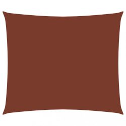   terrakotta téglalap alakú oxford-szövet napvitorla 3,5 x 5 m