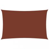 terrakotta téglalap alakú oxford-szövet napvitorla 5 x 6 m