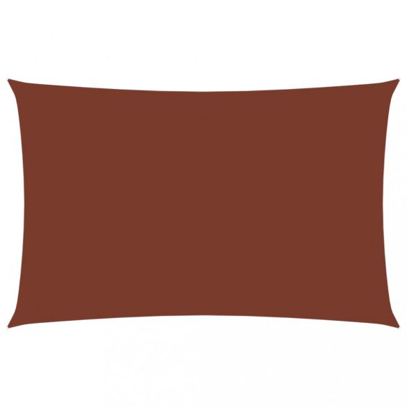 terrakotta téglalap alakú oxford-szövet napvitorla 5 x 6 m