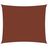 terrakotta téglalap alakú oxford-szövet napvitorla 6 x 7 m