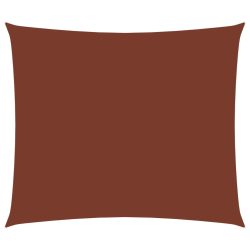   terrakotta téglalap alakú oxford-szövet napvitorla 6 x 7 m