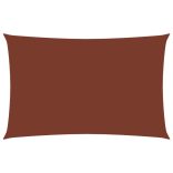 terrakotta téglalap alakú oxford-szövet napvitorla 6 x 8 m