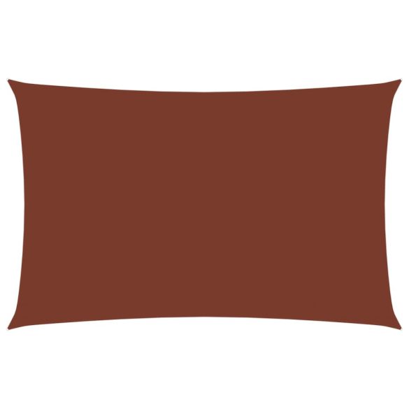 terrakotta téglalap alakú oxford-szövet napvitorla 6 x 8 m