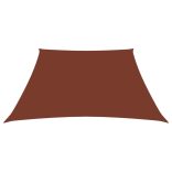 terrakotta trapéz alakú oxford-szövet napvitorla 2/4 x 3 m
