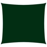 sötétzöld négyzet alakú oxford-szövet napvitorla 2,5 x 2,5 m