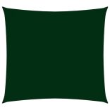 sötétzöld négyzet alakú oxford-szövet napvitorla 3,6 x 3,6 m