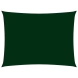 sötétzöld téglalap alakú oxford-szövet napvitorla 2 x 4 m