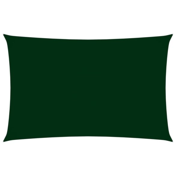sötétzöld téglalap alakú oxford-szövet napvitorla 2,5 x 5 m