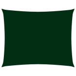 sötétzöld téglalap alakú oxford-szövet napvitorla 3,5 x 5 m