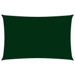 sötétzöld téglalap alakú oxford-szövet napvitorla 4 x 7 m
