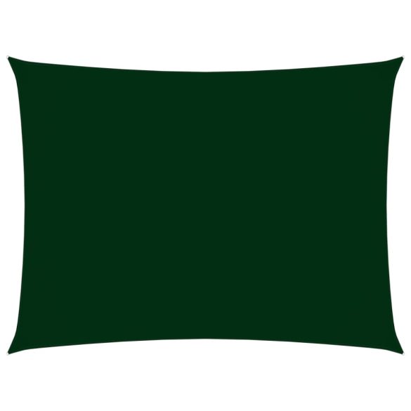 sötétzöld téglalap alakú oxford-szövet napvitorla 6 x 7 m
